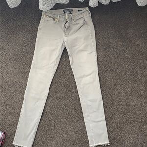 Tan/green denim pants